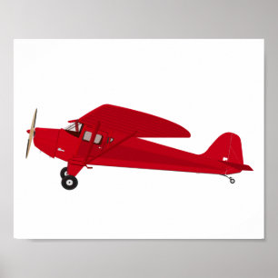 Affiche de décoration pour enfants avion vintage r