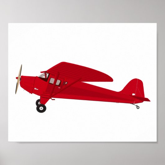 Affiche de décoration pour enfants avion vintage r (Devant)