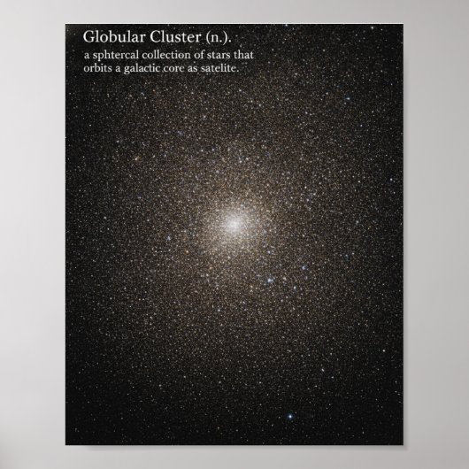 Affiche de définition d'astronomie spatiale d'amas (Devant)