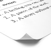 Affiche de définition de dictionnaire d'art person (Coin)