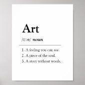 Affiche de définition de dictionnaire d'art person (Devant)