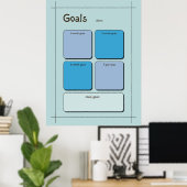 Affiche de définition d'objectifs (Bureau à domicile)