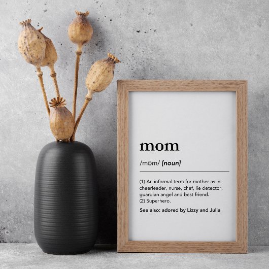 Affiche de définition Nous t'aimons maman Cadeau d