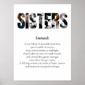 Affiche de définition SŒURS – Cadeau unique pour e (Devant)