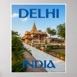 Affiche de Delhi, Inde