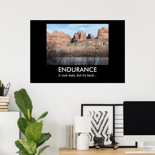 AFFICHE DE DÉMOCRATIE DE L'ENDURANCE (Bureau à domicile)
