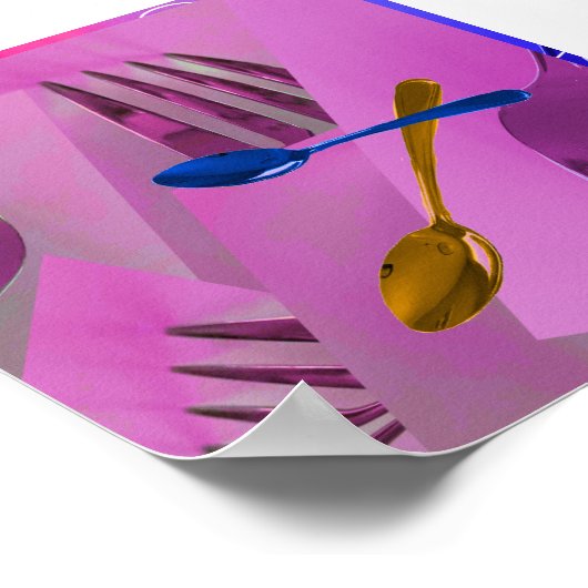 Affiche de design culinaire colorée (Coin)