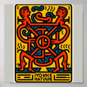 affiche de design égyptienne de style Keith Herlin (Devant)