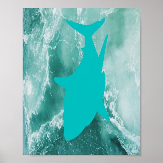 Affiche de design requin pour les événements (Devant)