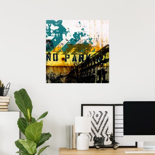 affiche de désintégration urbaine (Bureau à domicile)