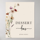 Affiche de dessert floral bohème (Devant)