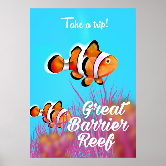 affiche de dessin animé de poisson clown de la Gra (Devant)