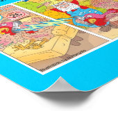 Affiche de dessin animé de Thanksgiving Turkey On  (Coin)