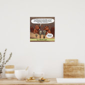Affiche de dessin animé drôle de blagues de castor (Cuisine)