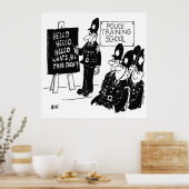 Affiche de dessin animé drôle de l'école de format (Cuisine)