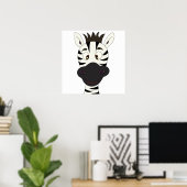 Affiche de dessin animé Zebra (Bureau à domicile)