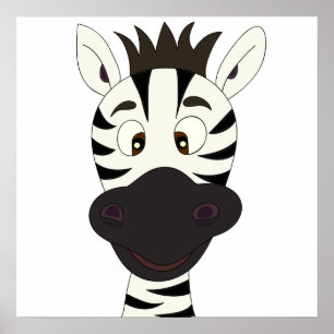Affiche de dessin animé Zebra