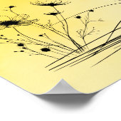 Affiche de dessin au trait de papillon jaune (Coin)