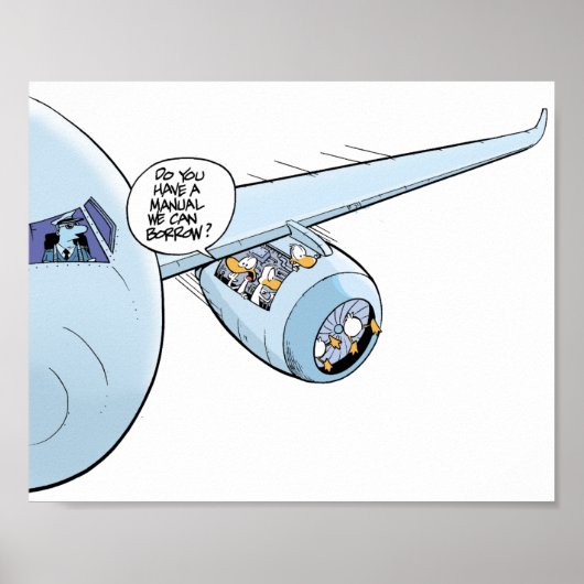 Affiche de dessin d'Humour de l'aviation (Devant)