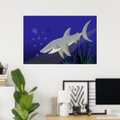 Affiche de dessin Great White Shark Imprimer (Bureau à domicile)