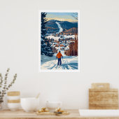 Affiche de destination de ski au Vermont 1 (Cuisine)