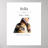 Affiche de deuil personnalisée pour animaux de com (Devant)