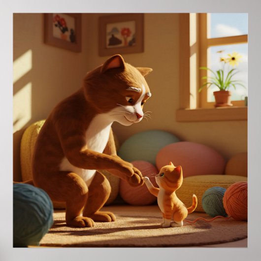 Affiche de deux chats (Devant)