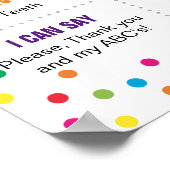 Affiche de deuxième anniversaire Rainbow Confetti (Coin)