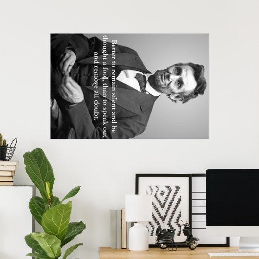 Affiche de devis Abe Lincoln (Bureau à domicile)