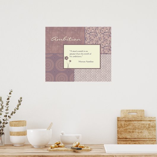 Affiche de devis d'ambition personnalisable (Cuisine)