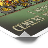 Affiche de devis de conducteur de camion de ciment (Coin)