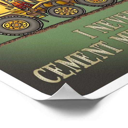 Affiche de devis de conducteur de camion de ciment (Coin)