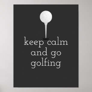 affiche de devis de golf pour golfeurs gris et bla