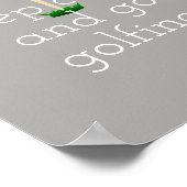 affiche de devis de golf pour golfeurs gris et bla (Coin)
