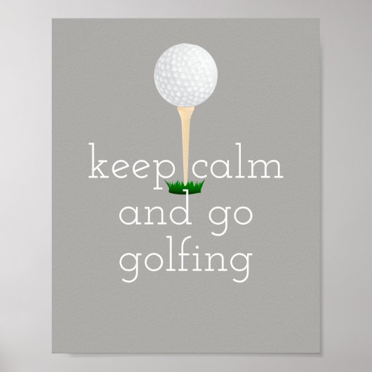 affiche de devis de golf pour golfeurs gris et bla (Devant)