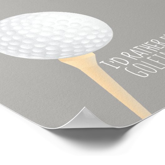 affiche de devis de golf pour golfeurs gris et bla (Coin)