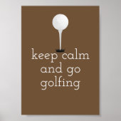 affiche de devis de golf pour les golfeurs tan et  (Devant)