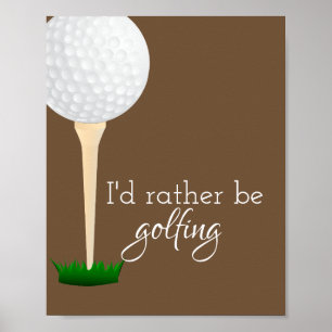 affiche de devis de golf pour les golfeurs tan et