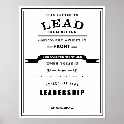 Affiche de devis de leadership (Devant)