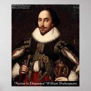 Affiche de devis d'éloquence de Shakespeare Action