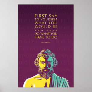 Affiche de devis Epictetus : Faites ce que vous de