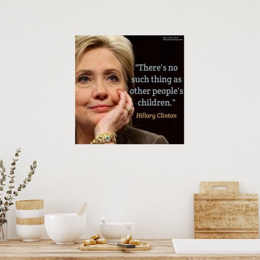 Affiche de devis Hillary Clinton & Children (Cuisine)