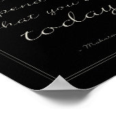 Affiche de devis inspirante Le futur script noir (Coin)