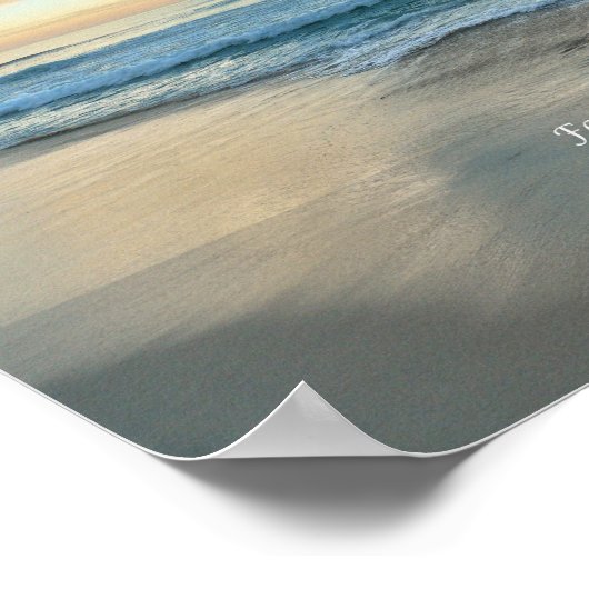 Affiche de devis inspirante Sunrise and Beach (Coin)