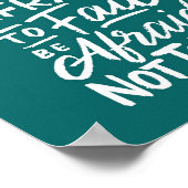 Affiche de devis inspirationnelle "N'ayez pas peur (Coin)