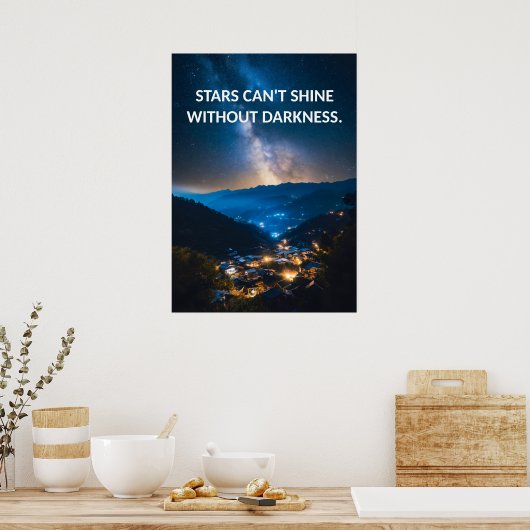 Affiche de devis motivationnelle Stars (Cuisine)