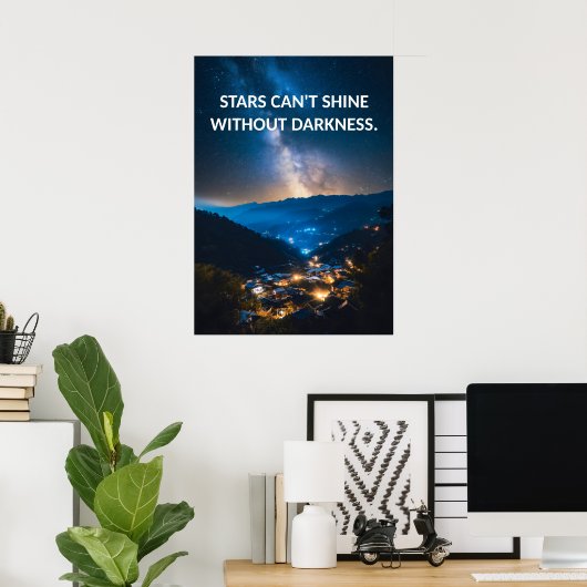 Affiche de devis motivationnelle Stars (Bureau à domicile)