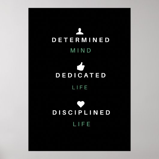 Affiche de devis motivationnelle | Wall Art (Devant)