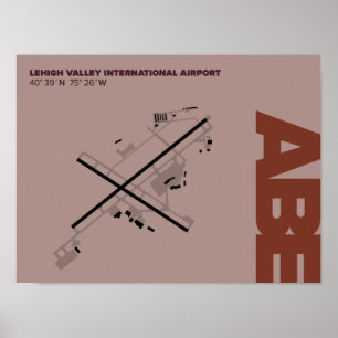 Affiche de diagramme de l'aéroport de vallée de