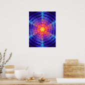 Affiche de diffraction hexagonale (Cuisine)